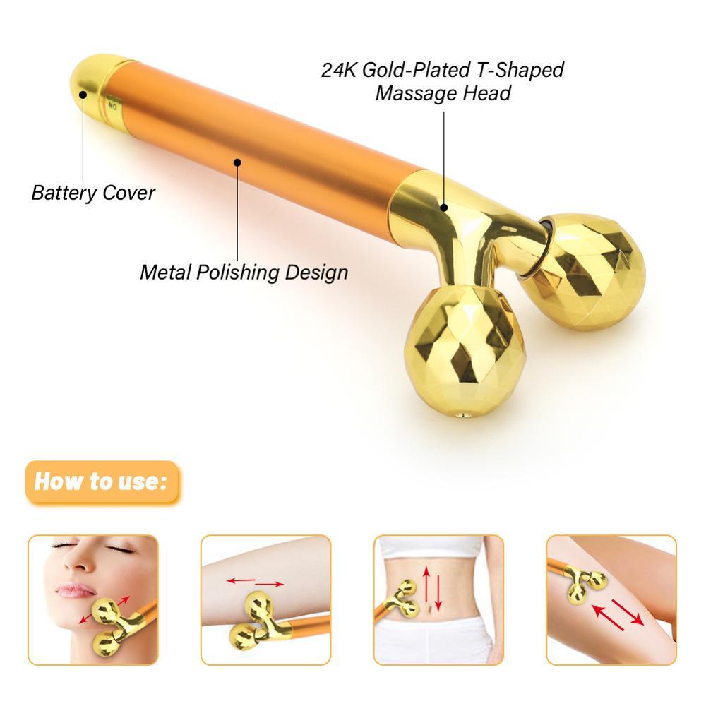 Face Lifting Anti wrinkle Skin Care Gemstone Roller Ball