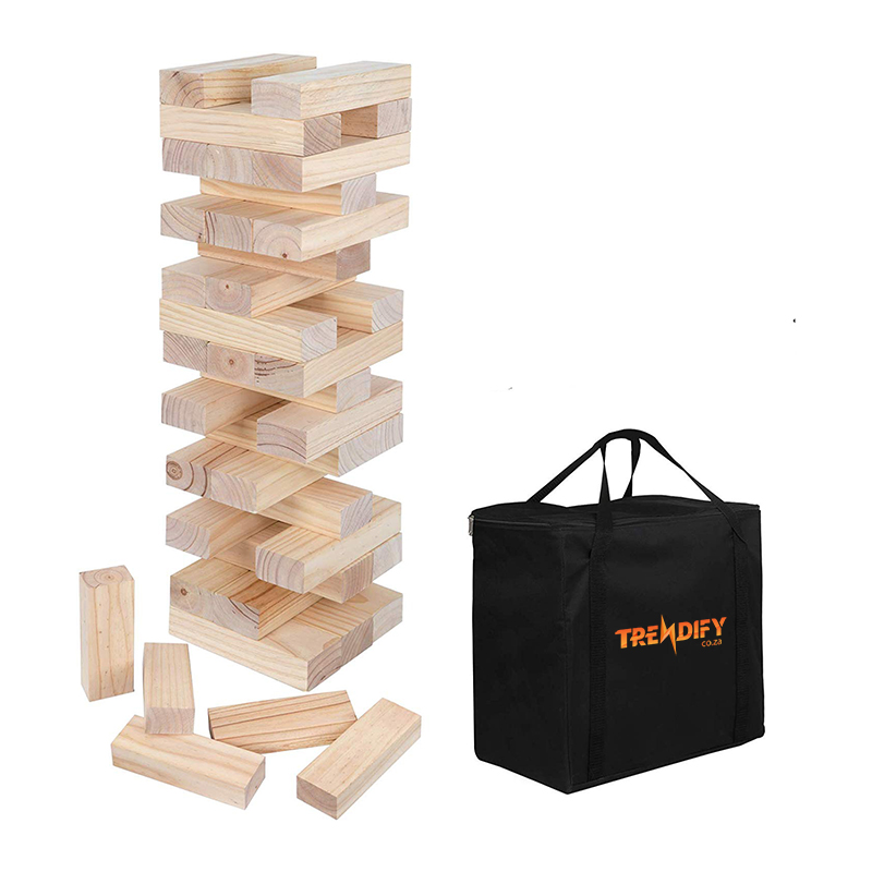 Giant Jenga Building Blocks with Bag